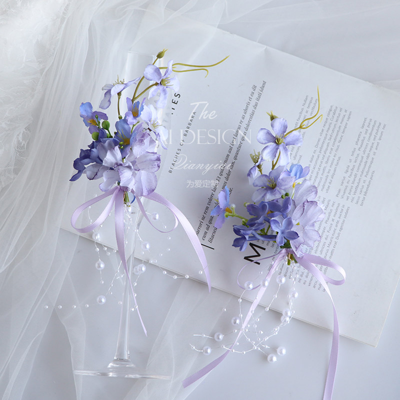 婚礼酒杯装饰花创意森系仿真花婚礼新郎新娘酒杯花艺一对装饰婚庆,淘宝优惠券,粉丝福利购,淘宝优惠卷