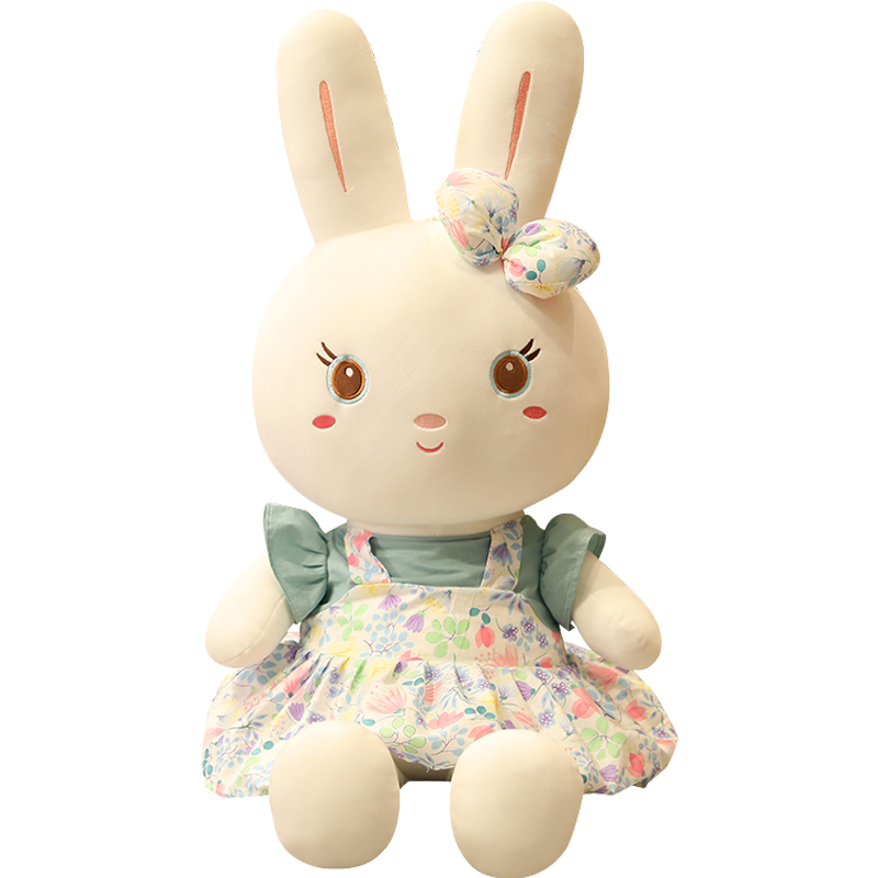 可爱兔兔毛绒玩具小白兔公仔兔子玩偶儿童女孩睡觉抱枕布娃娃礼物 - 图0