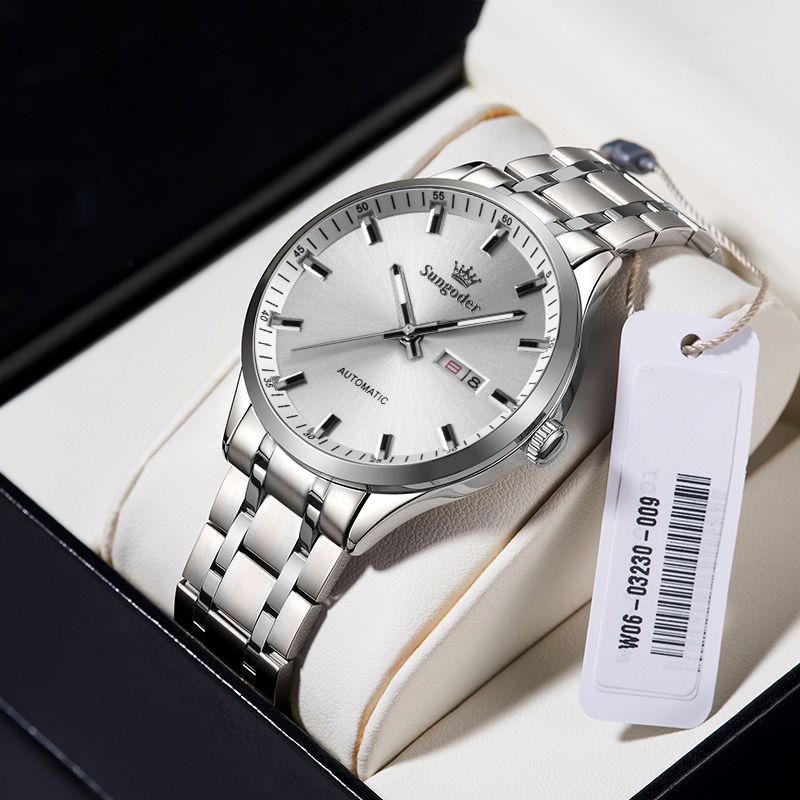 Sungoder/萨提亚商务防水腕表百搭日历星期夜光全自动机械手表 - 图0