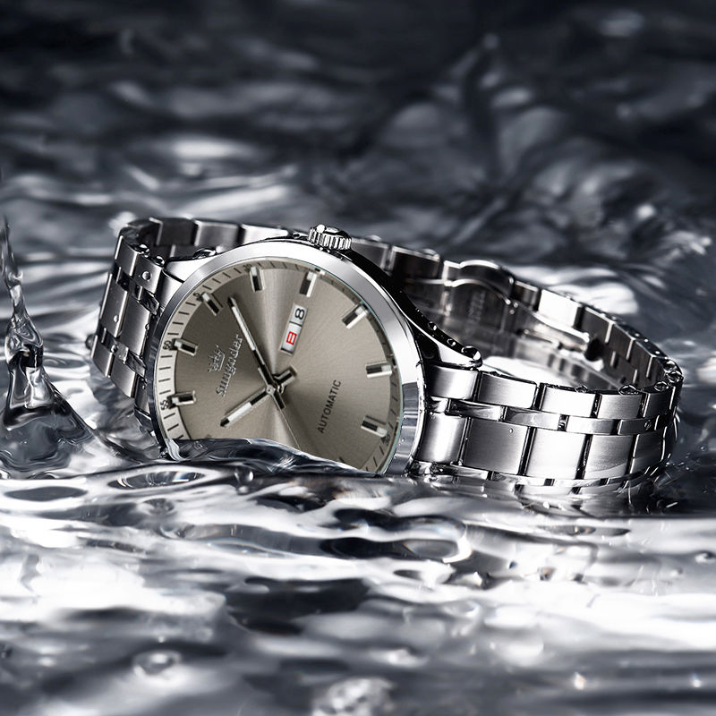 Sungoder/萨提亚商务防水腕表百搭日历星期夜光全自动机械手表 - 图2