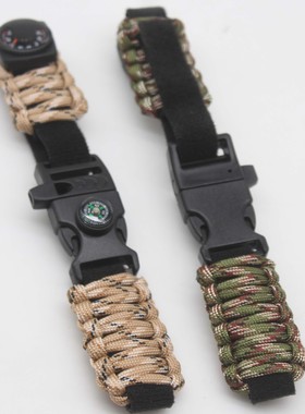 伞绳编织表带口哨指南针调节表带