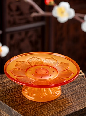 仿琉璃莲花供盘水果盘果碟供果盘