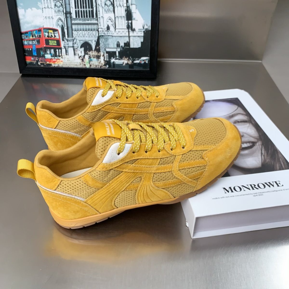 真皮网面透气德训鞋女2026春季新款百搭时尚休闲运动鞋平底阿甘鞋,淘宝优惠券,粉丝福利购,淘宝优惠卷