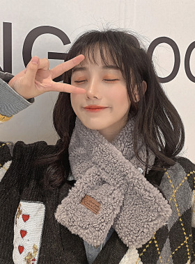 秋冬韩版女双面围巾脖套