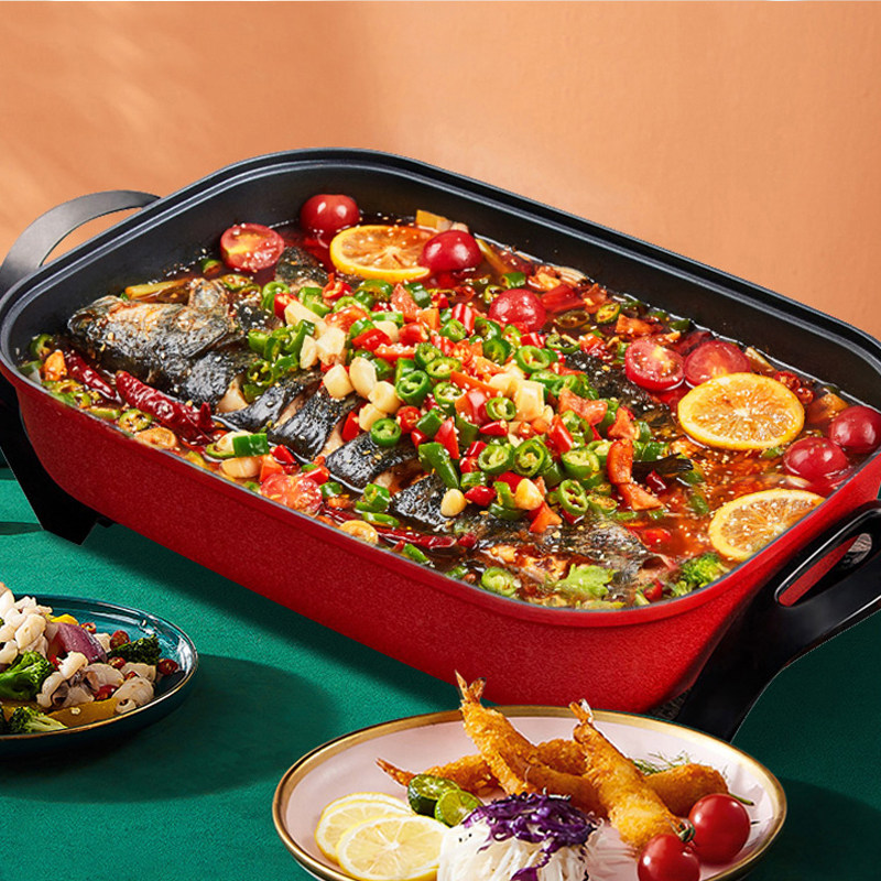 九阳家用烤鱼炉烤肉锅多功能一体锅 九阳好易购电热/火锅