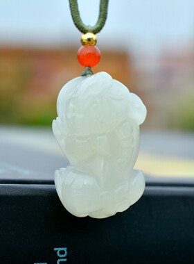 一元拍卖捡漏 精致包邮新疆和田玉青海料貔貅玉石吊坠挂件男女款