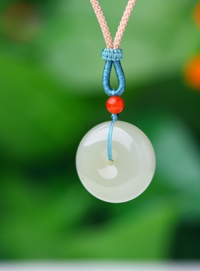 一元拍卖捡漏精致包邮新疆和田玉青海料平安扣吊坠挂件男女款玉佩