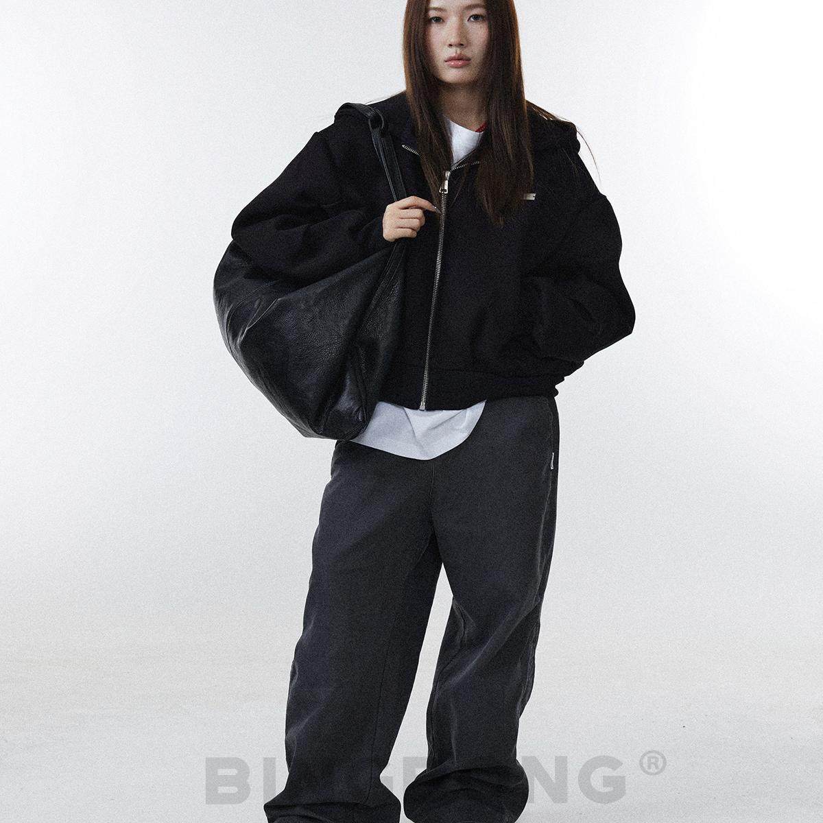 BINGBONG|原色遐思 自制黑色牛角包单肩大容量慵懒托特包大包,淘宝优惠券,粉丝福利购,淘宝优惠卷