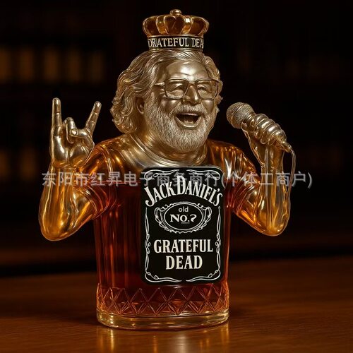 跨境 Grateful Dead Jerry Garcia Whiskey Bottle - 图0