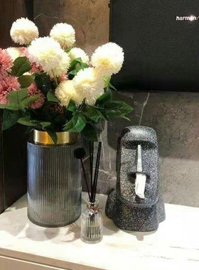 复活岛石像纸巾盒moai客厅搞怪