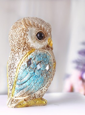 新款树脂猫头鹰雕像家居客厅桌