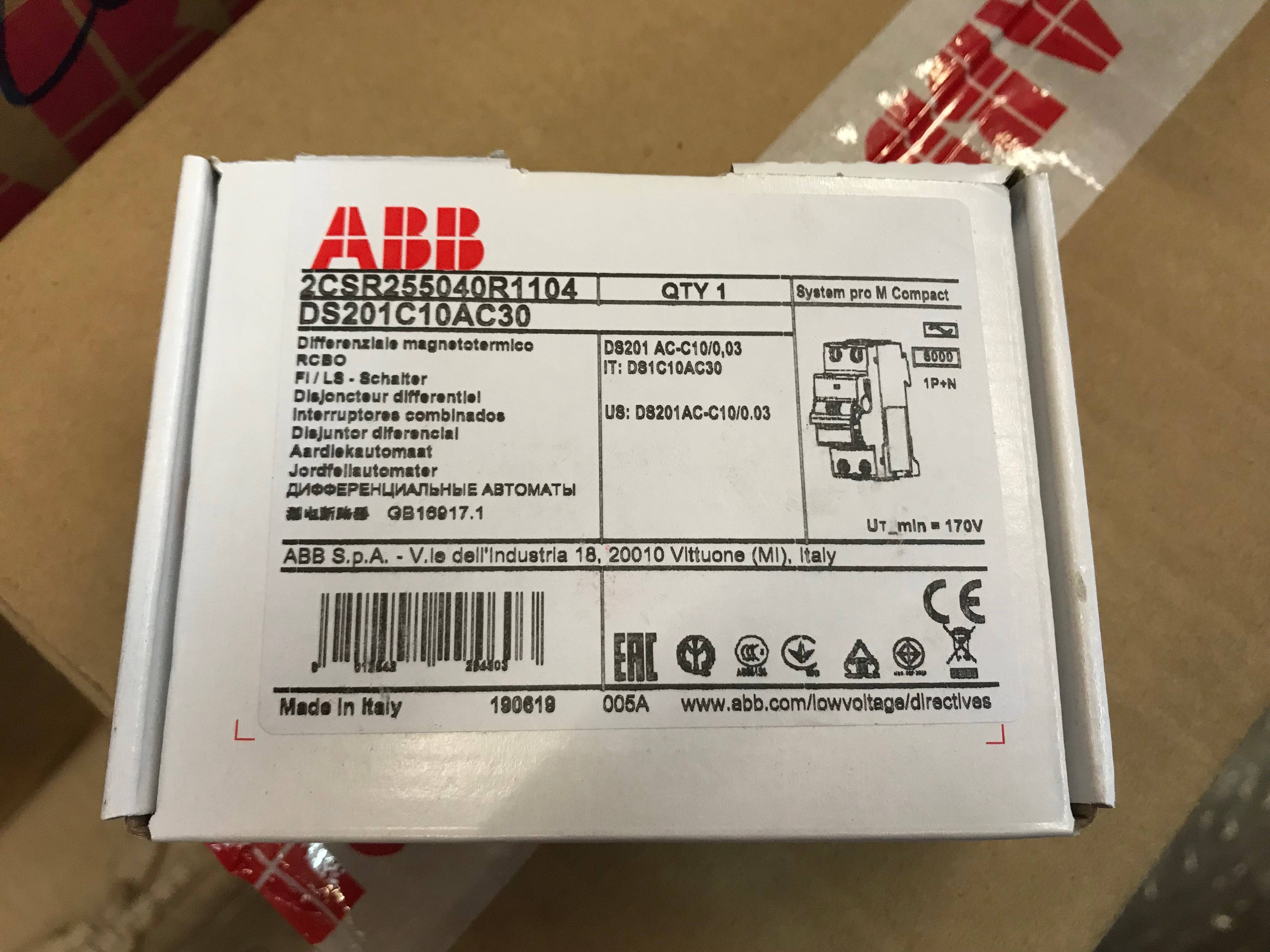 原装正品ABB剩余电流动作断路器 DS201B40AC30 / DS201C40AC30议 - 图0