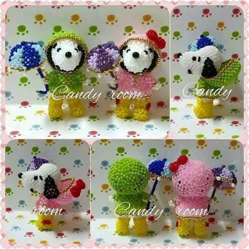 手工串珠进口TOHO米珠材料包史努比雨伞圣诞节狗屋SNOOPY含教程 - 图2