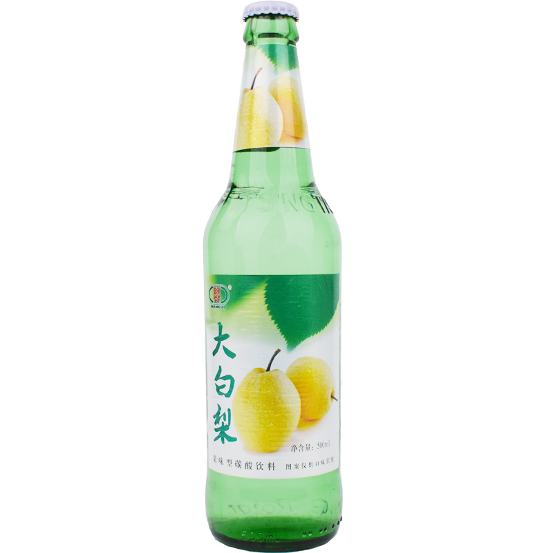 大白梨汽水玻璃瓶东北老式整箱500ml/瓶哈尔滨瓶旺仔怀旧老汽水 - 图3