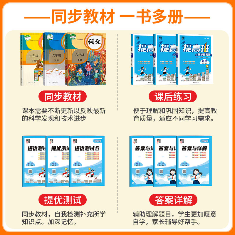 江苏专用 2025秋小学学霸提高班一二三四五六年级上册下册语文数学英语人教版北师大教材同步练习册课堂训练作业本单元测试