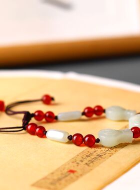 天然和田玉福袋手链男女款