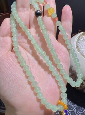 和田玉三圈手串南红蜜蜡