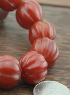 红玛瑙南瓜珠手串玉石时尚饰品