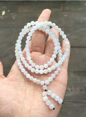 A货缅甸翡翠玉器工艺品散珠手链