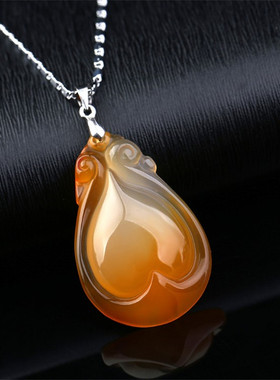 巴西俏色水滴全新挂件吊坠现货