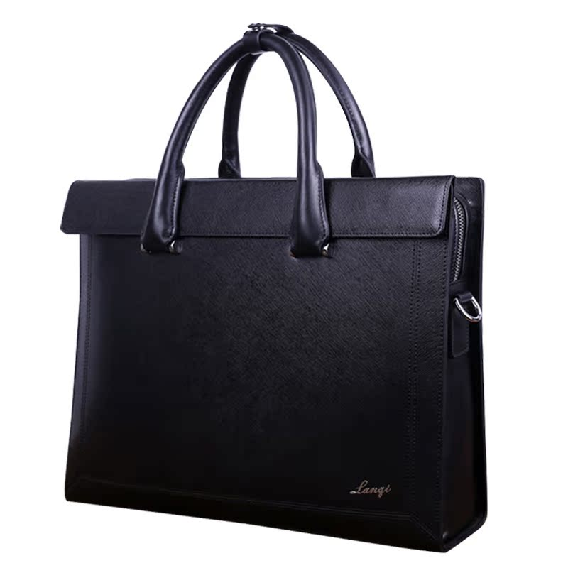 兰琦高档男式商务手提包律师办公用电脑包黑色西装正装包真皮,淘宝优惠券,粉丝福利购,淘宝优惠卷