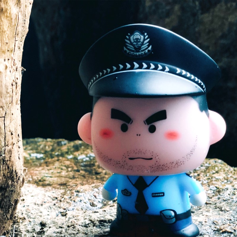 【叱咤小警】警察公仔车载摆件 卡通玩偶手办 原创警署礼品 渣叔 - 图0