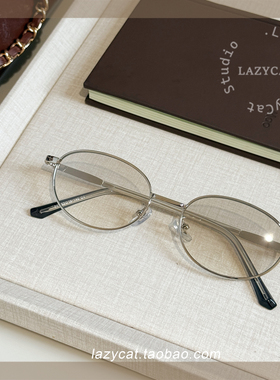 椭圆复古墨镜男女金属小框老钱风