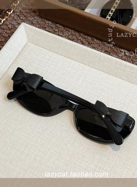 小香风黑色太阳眼镜女板材高级感