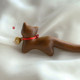 Qingchenji Sandalwood Cat Lucky Bell Hairpin