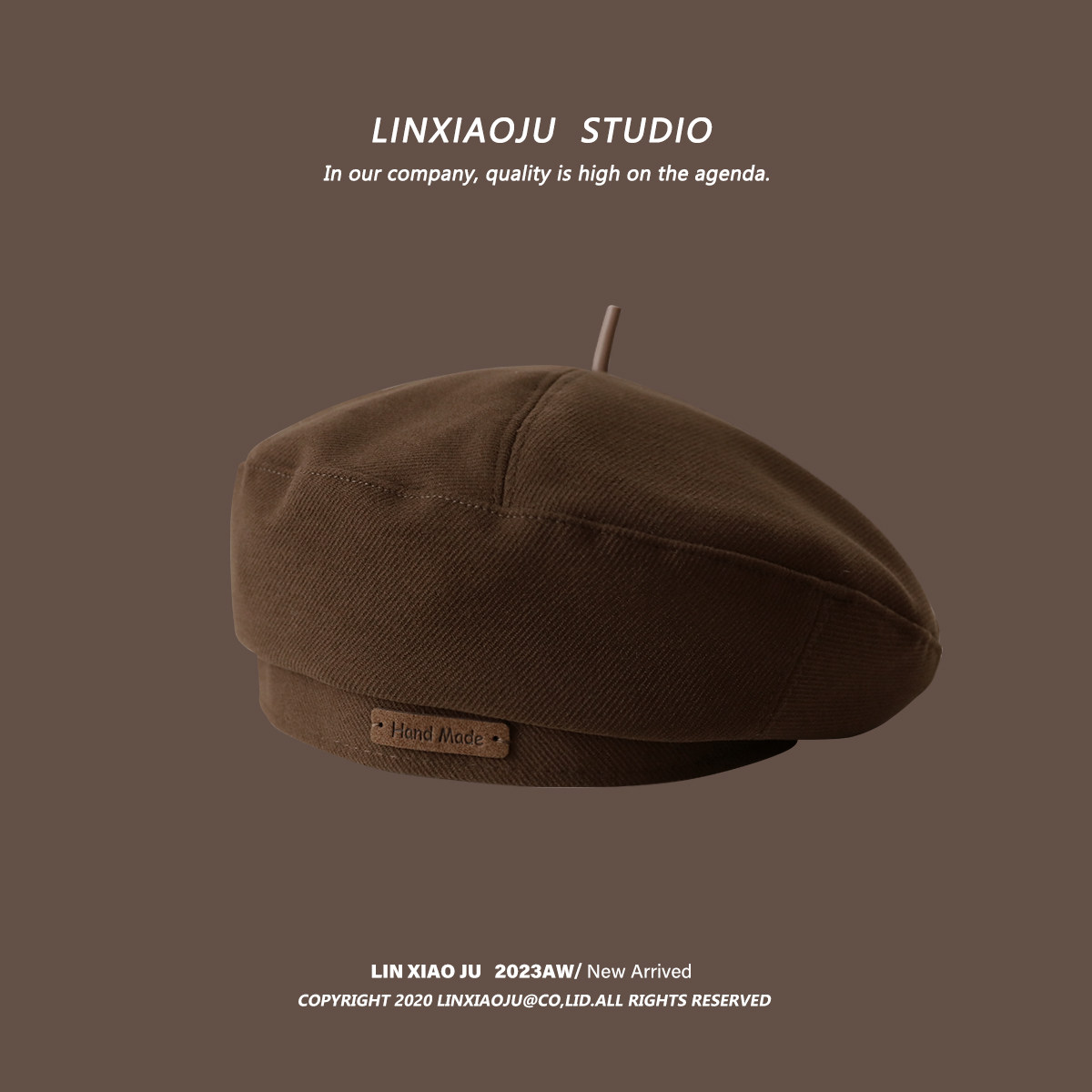 美拉德咖啡色贝雷帽女复古气质八角帽韩系时髦报童帽子文艺画家帽