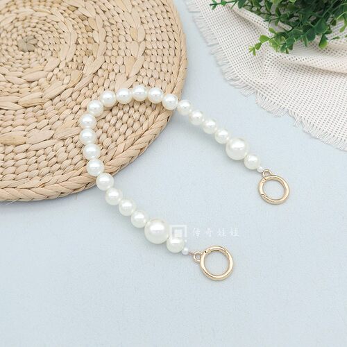 手工珍珠链串珠包链条编织包手提链水杯链手机挂链手拎包替换包带 - 图1