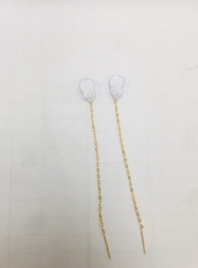 18k金镶嵌缅甸A货天然翡翠玉 冰紫葫芦18k金耳线