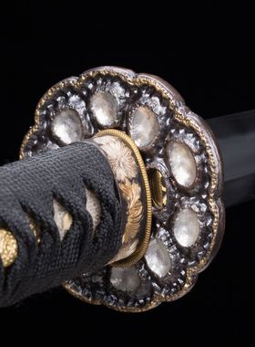 未开刃刀剑龙骨一体三枚合夹钢日本剑防身冷兵器手工硬长剑未开刃