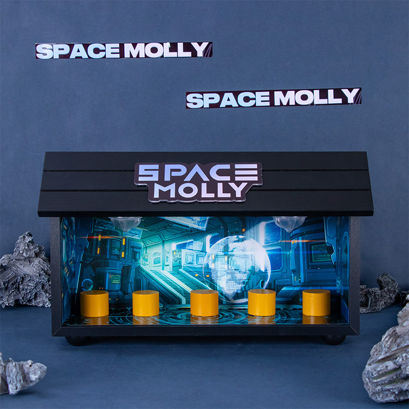泡泡玛特MEGA珍藏系列100% SPACE MOLLY周年盲盒收纳展示场景盒 - 图0