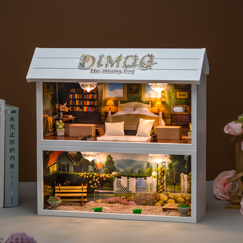 适用POPMART泡泡玛特DIMOO如果今天星期八系列手办盲盒场景展示盒 - 图1