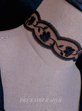 包邮法式田园蕾丝项链锁骨链透明项圈女短款复古服装佩戴拍照颈带