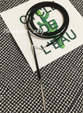 包邮几何三角长条一字吊坠缠绕系带简洁百搭choker长项圈脖子饰品