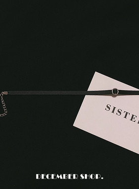 原创手作迷你皮带扣女圆扣项圈