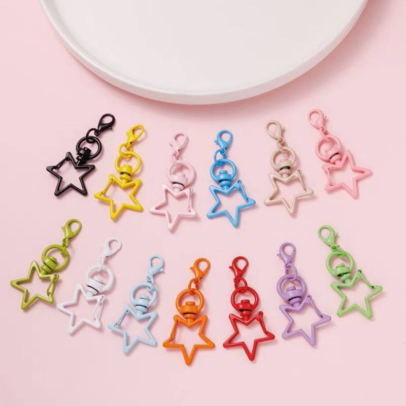 糖果色龙虾扣烤漆星星钥匙扣狗扣彩色喷漆门扣挂件diy饰品配件环,淘宝优惠券,粉丝福利购,淘宝优惠卷