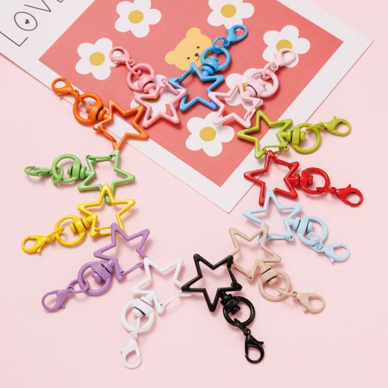 糖果色龙虾扣烤漆星星钥匙扣狗扣彩色喷漆门扣挂件diy饰品配件环,淘宝优惠券,粉丝福利购,淘宝优惠卷