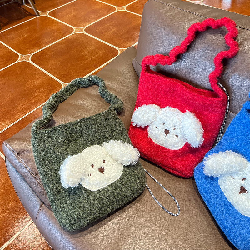 冬季新品毛绒系列包包可爱风抽绳托特包百搭时尚包包女,淘宝优惠券,粉丝福利购,淘宝优惠卷