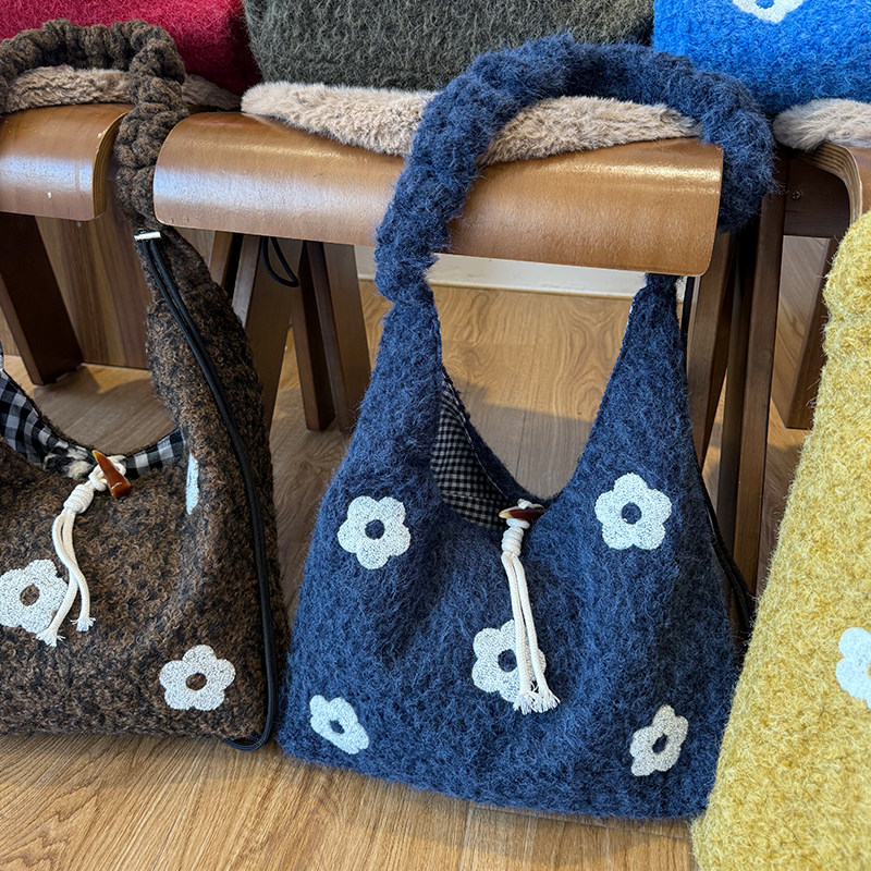 冬季新款包包抽绳可调节可单肩可斜挎大容量日系风托特包女,淘宝优惠券,粉丝福利购,淘宝优惠卷