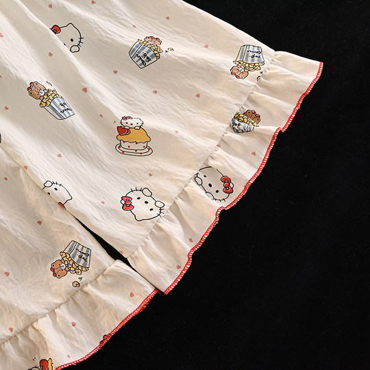 女童云朵棉背心睡衣夏季儿童薄款无袖短裤公主风女孩中大童家居服