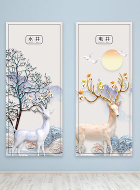 水电井门装饰美化遮挡防水自粘贴