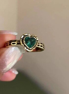 做旧中古戒指vintage指环开口可调节戒指复古小众高级感戒圈饰品