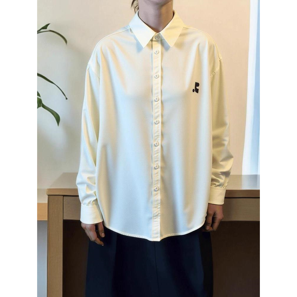 【现货】fletta bloom韩国小众潮牌RR纯色衬衫休闲宽松百搭男女,淘宝优惠券,粉丝福利购,淘宝优惠卷