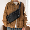 Back step genuine leather casual simple men's crossbody bag personality