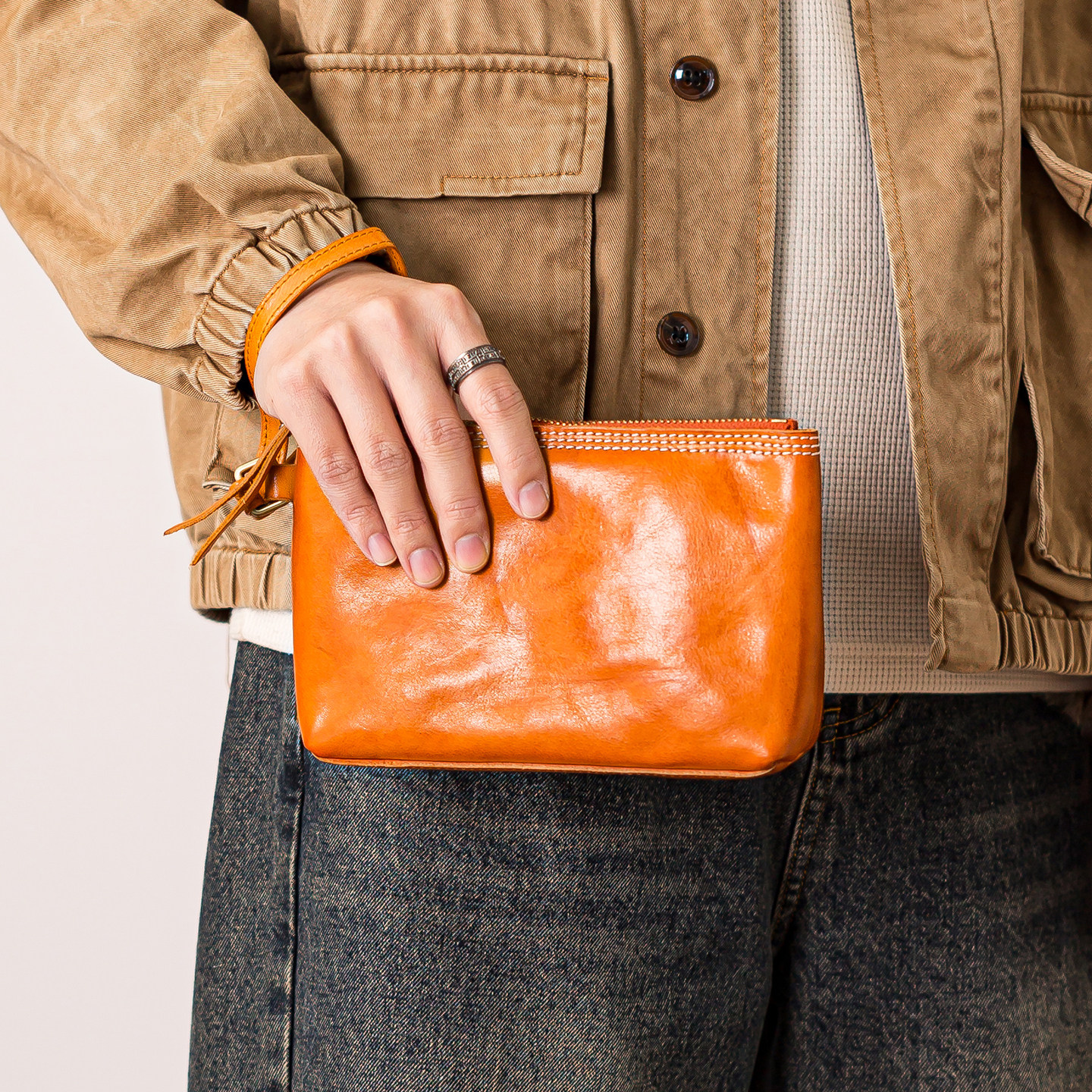 后步植鞣头层牛皮日式软皮手拿包复古手工擦色真皮钱包零钱包皮夹,淘宝优惠券,粉丝福利购,淘宝优惠卷