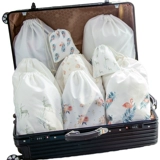 Ткань для путешествий, сумка для хранения, чемодан, тара, система хранения, портативный тканевый мешок, комплект, на шнурках