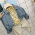 Trẻ em Hàn Quốc 2019 mùa thu mới chất lượng cho bé trai in lại áo cotton giặt áo khoác denim - Áo sơ mi bexinhshop shop Áo sơ mi